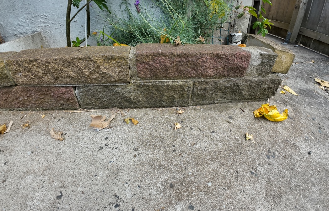 Before Block Wall Treatment