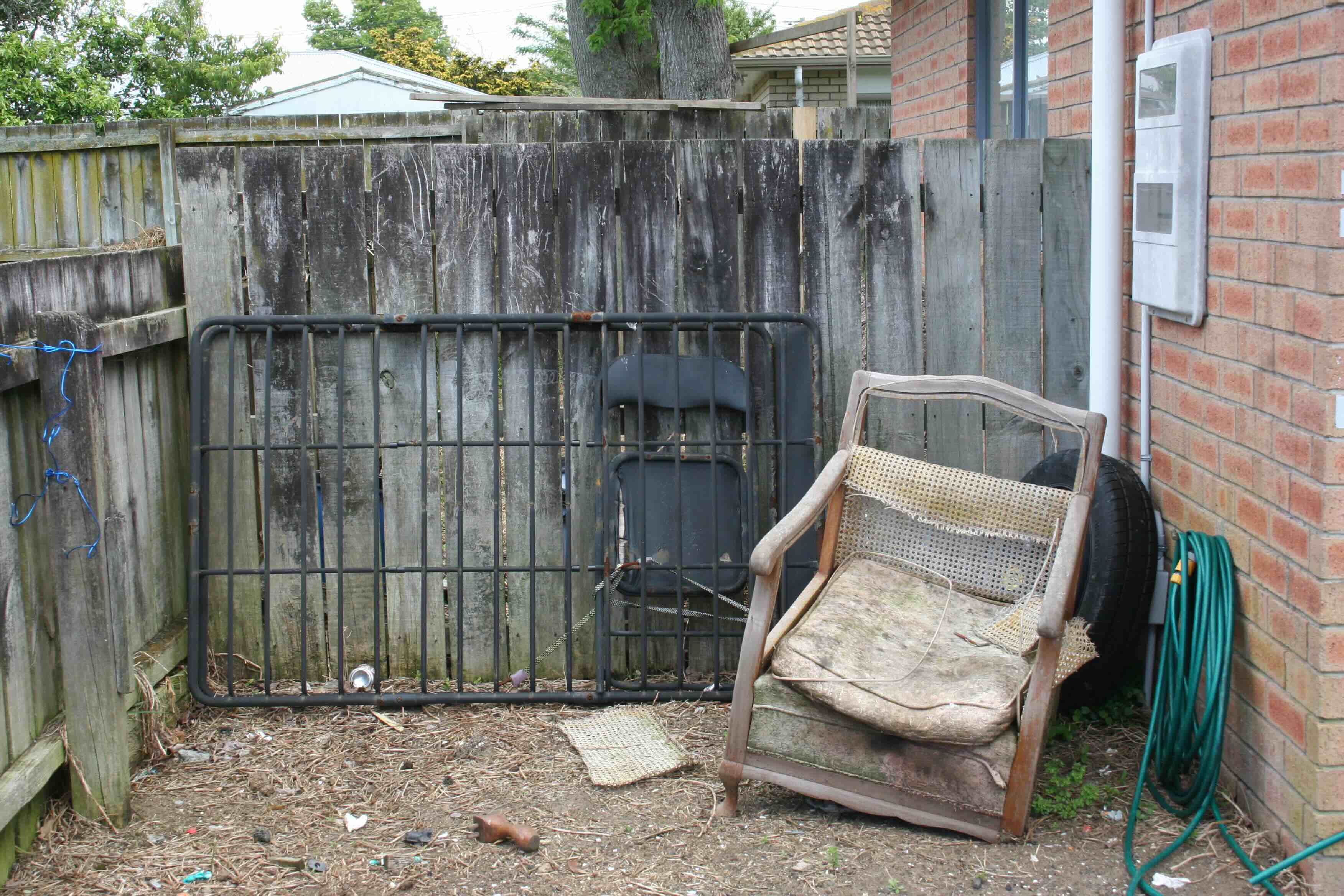 Before Small Fence Clean